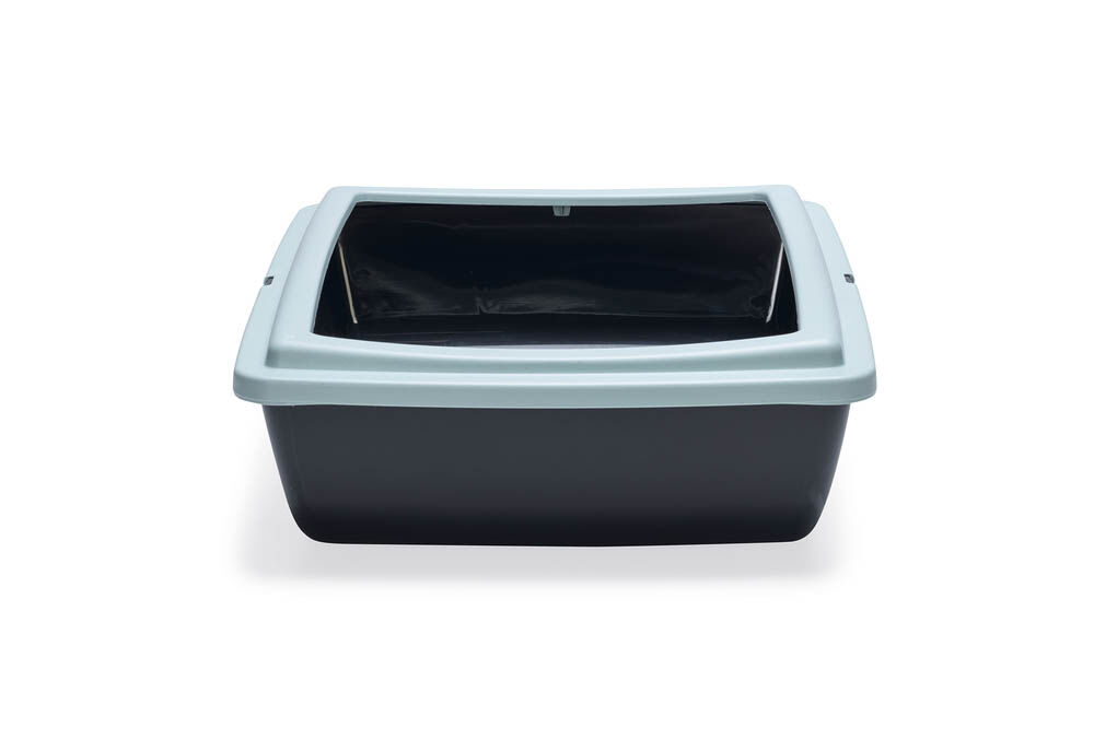 Beeztees  Eco Juliet - Kattenbak - Lichtblauw/zwart - 1x48x1 cm