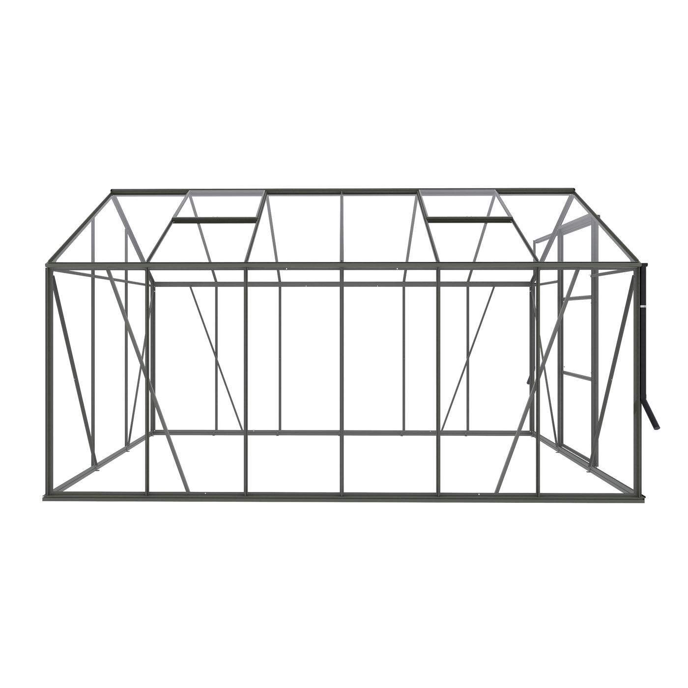 Royal Well Kate IV Full Options - Tuinkas - Groengrijs - 217x192x375 cm - Veiligheidsglas