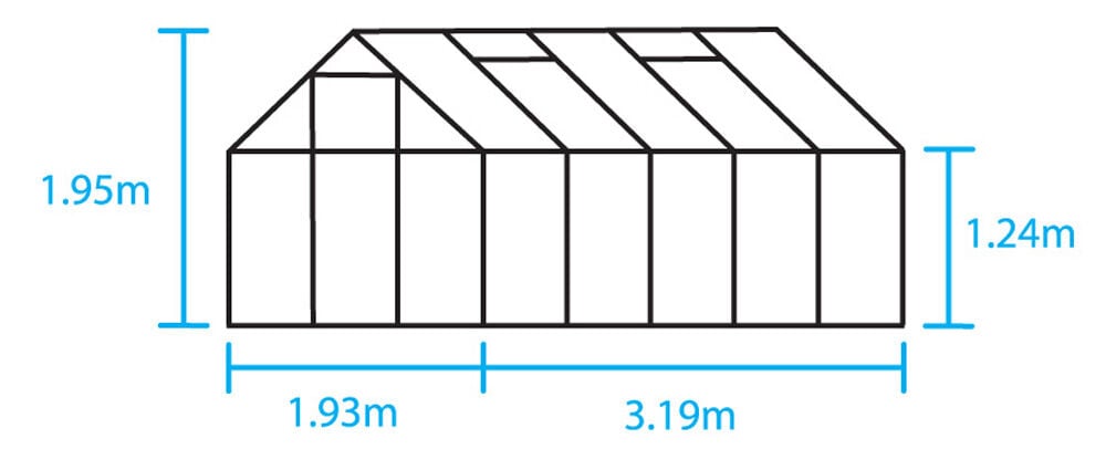 Halls Popular 106 - Tuinkas - Zilver - 196x193x319 cm - Polycarbonaat