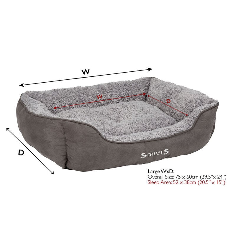 Scruffs Cosy Box Bed - Hondenmand - grijs - 1x70x90 cm - XL