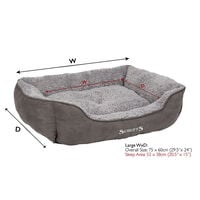 Scruffs Cosy Box Bed - Hondenmand - grijs - 1x70x90 cm - XL