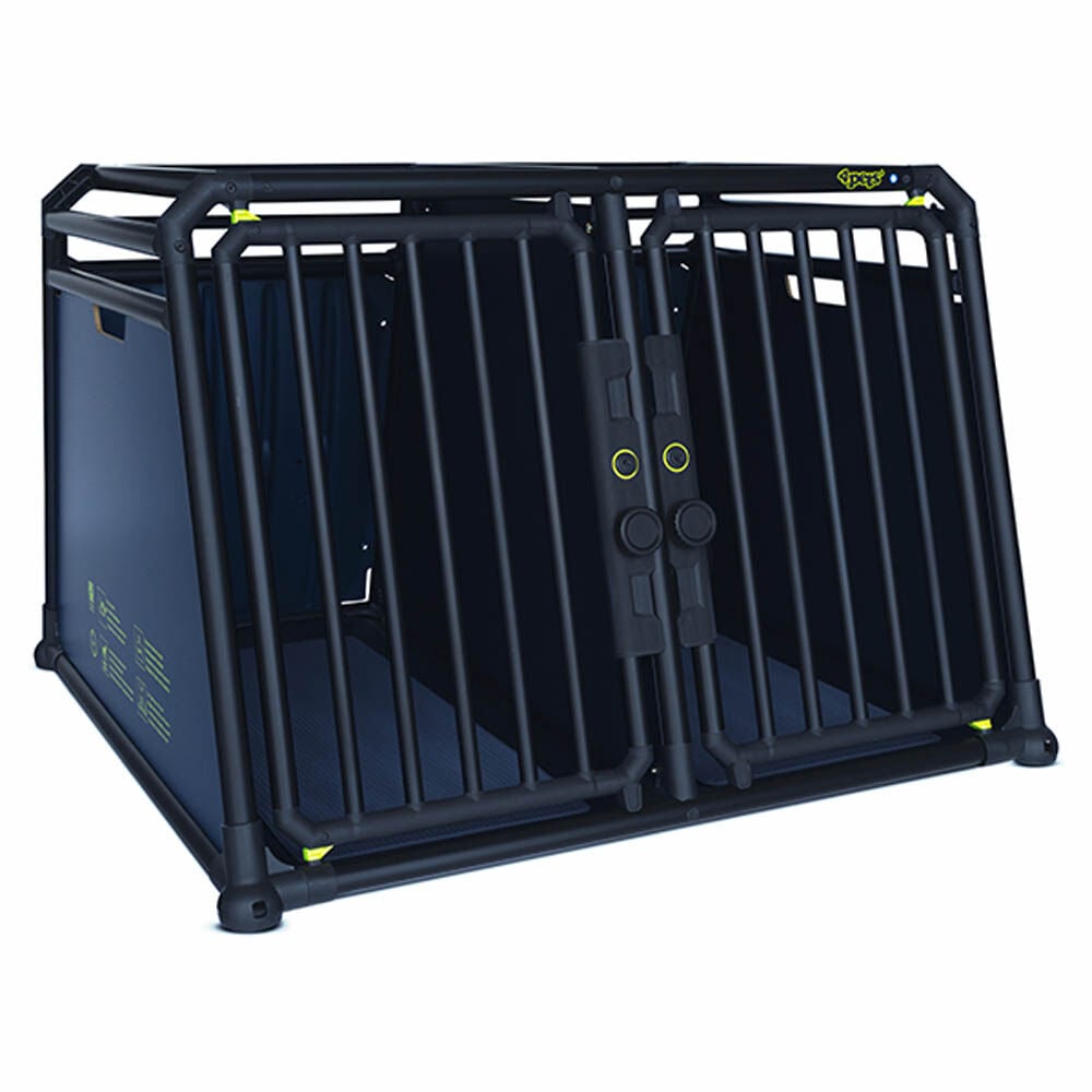 4Pets Pro Noir 22 - Autobench - voor 2 Honden - Zwart - 10293.5x7896.5x66 cm - L 4Pets Pro Noir 22 - Autobench - voor 2 Honden - Zwart - 10293.5x7896.5x66 cm - L