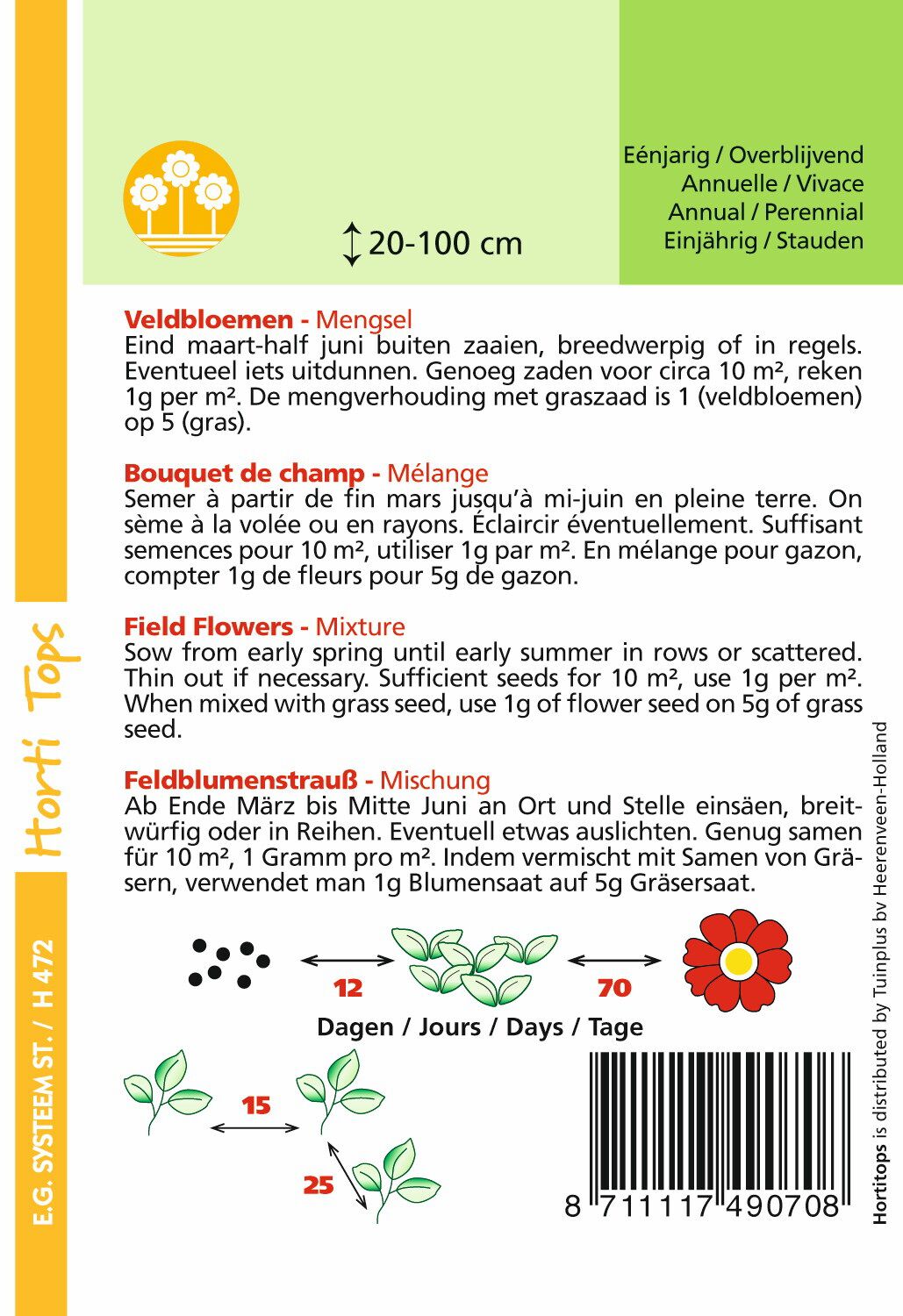 Hortitops Veldboeketmengsel - Bloemzaden