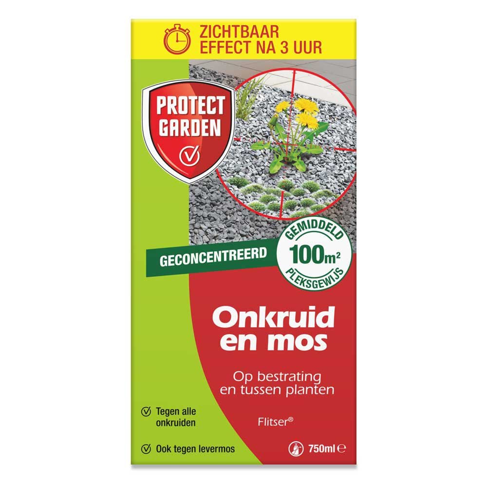 Protect Garden Flitser Concentraat - Onkruid en mos - 750 Milliliter Protect Garden Flitser Concentraat - Onkruid en mos - 750 Milliliter