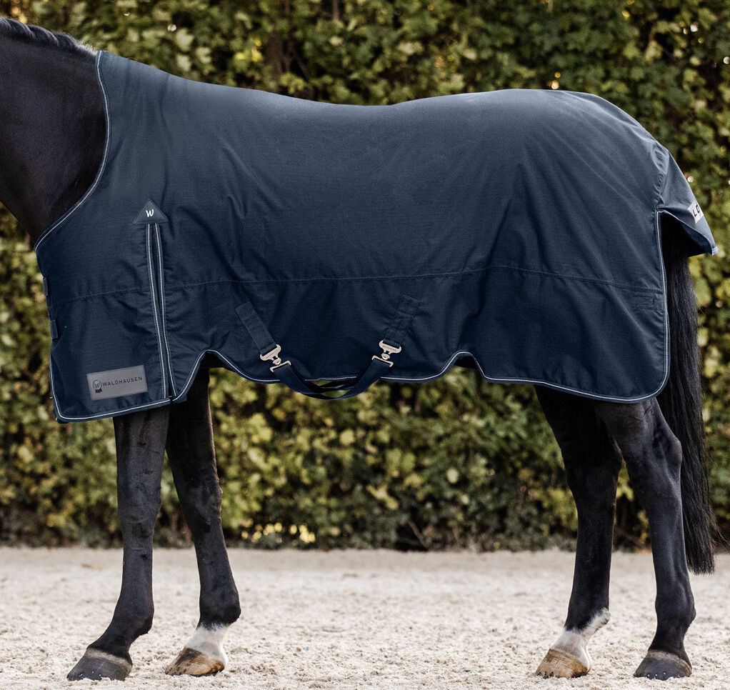 Waldhausen Arctic Hoge nek 200 gr - Winterdeken - Paardendeken - Blauw - 125/175