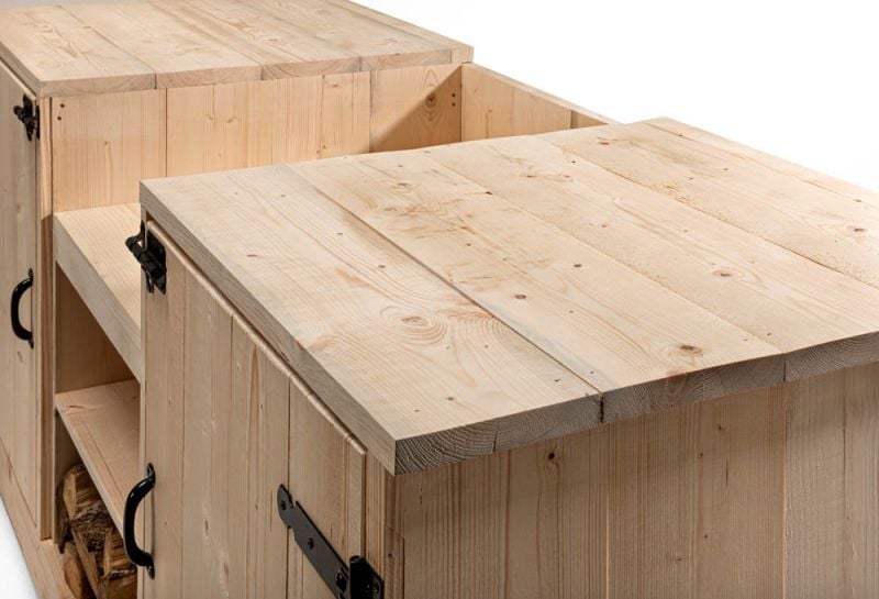 Volente Danilo - Buitenkeuken - Bruin - 1x220x80 cm