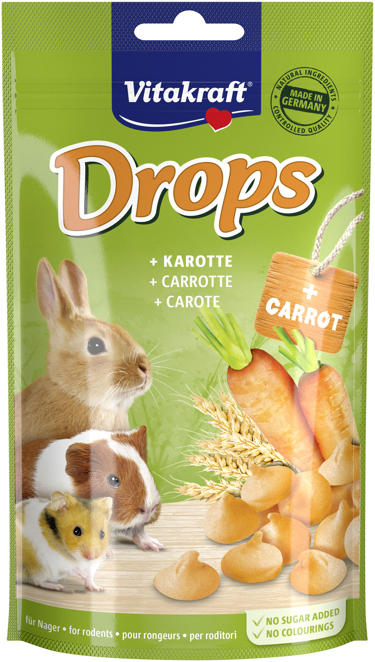 Vitakraft Drops - Konijn- en knaagdierensnack - 75 Gram - wortel Vitakraft Drops - Konijn- en knaagdierensnack - 75 Gram - wortel