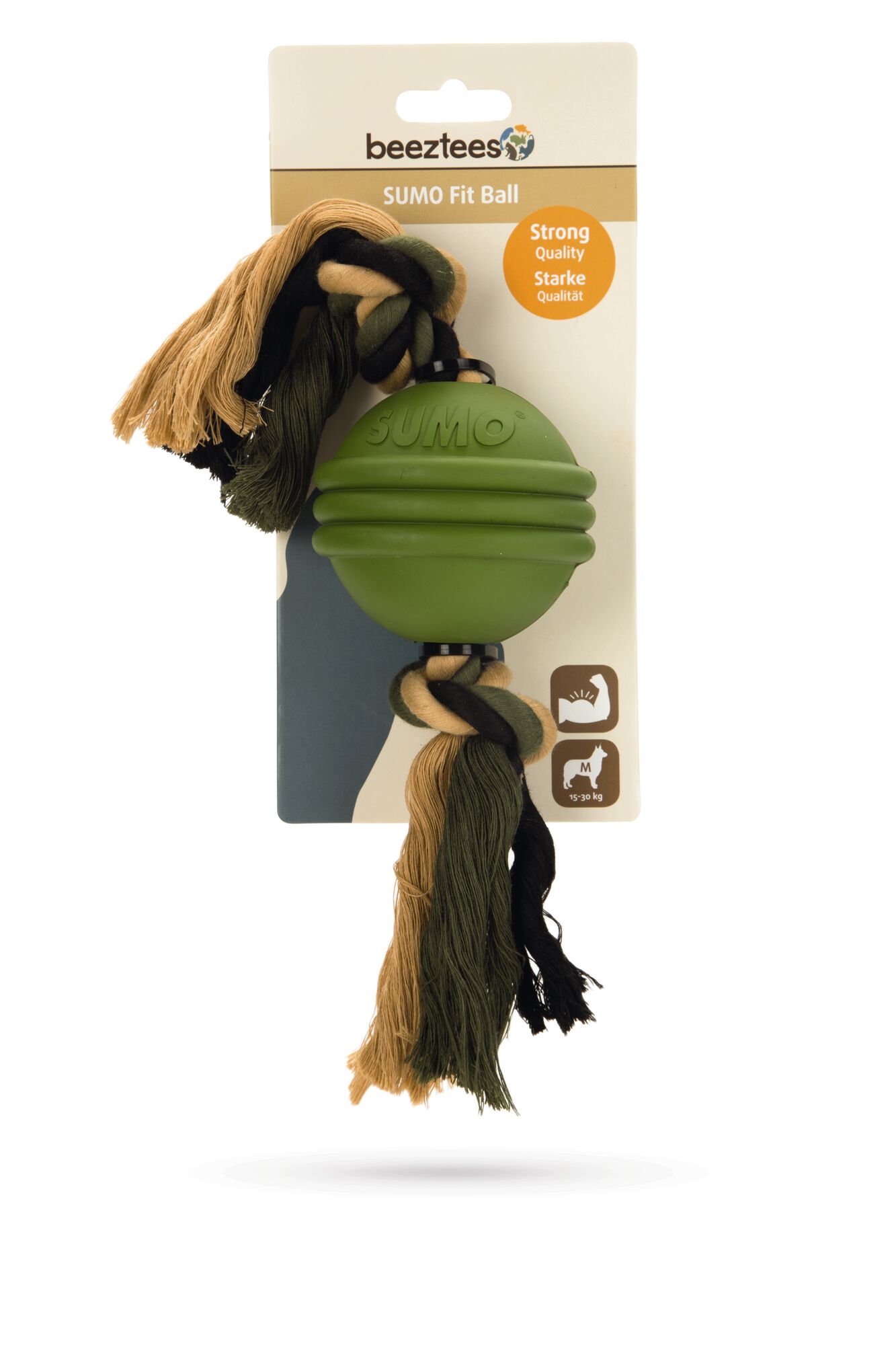 Beeztees Sumo Fit ball - Hondenspeelgoed - groen - 7.9x7.9x31.8 cm