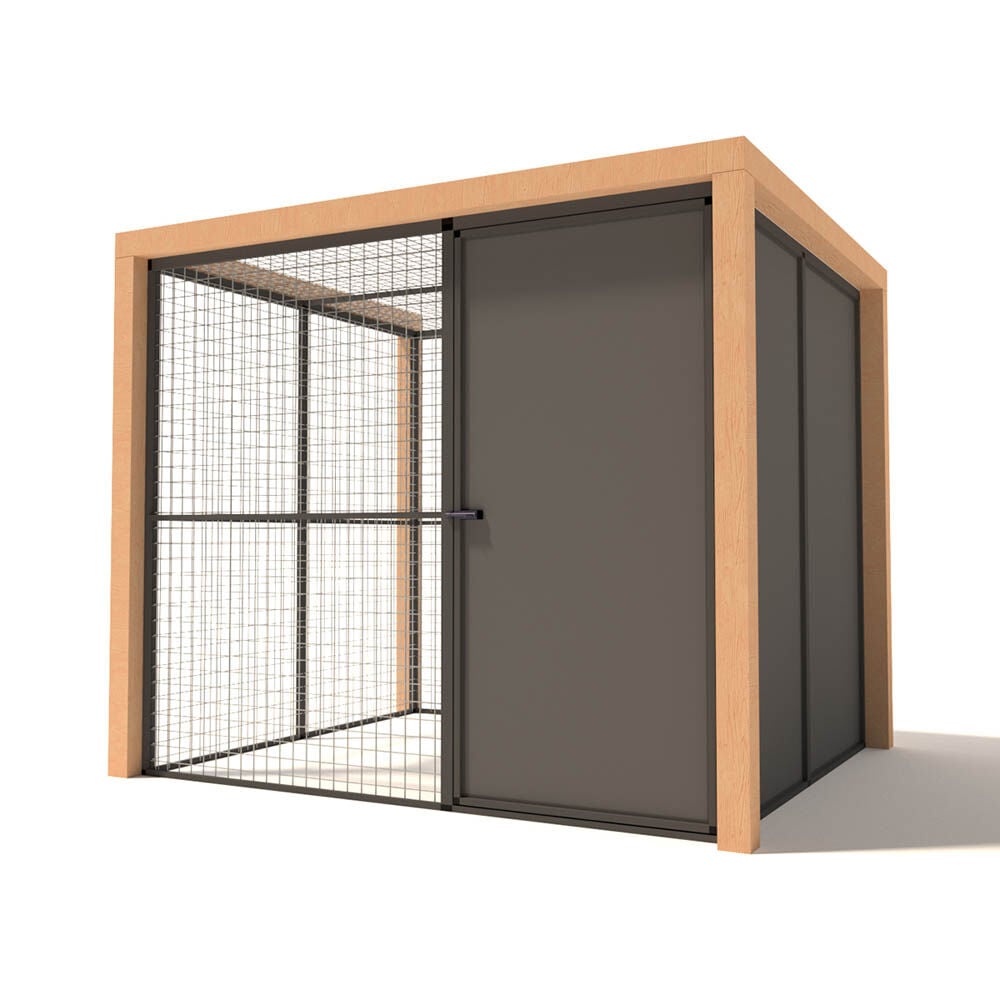 Glorenza Noor - Kattenren met sluis - Antraciet - 187x190x224 cm