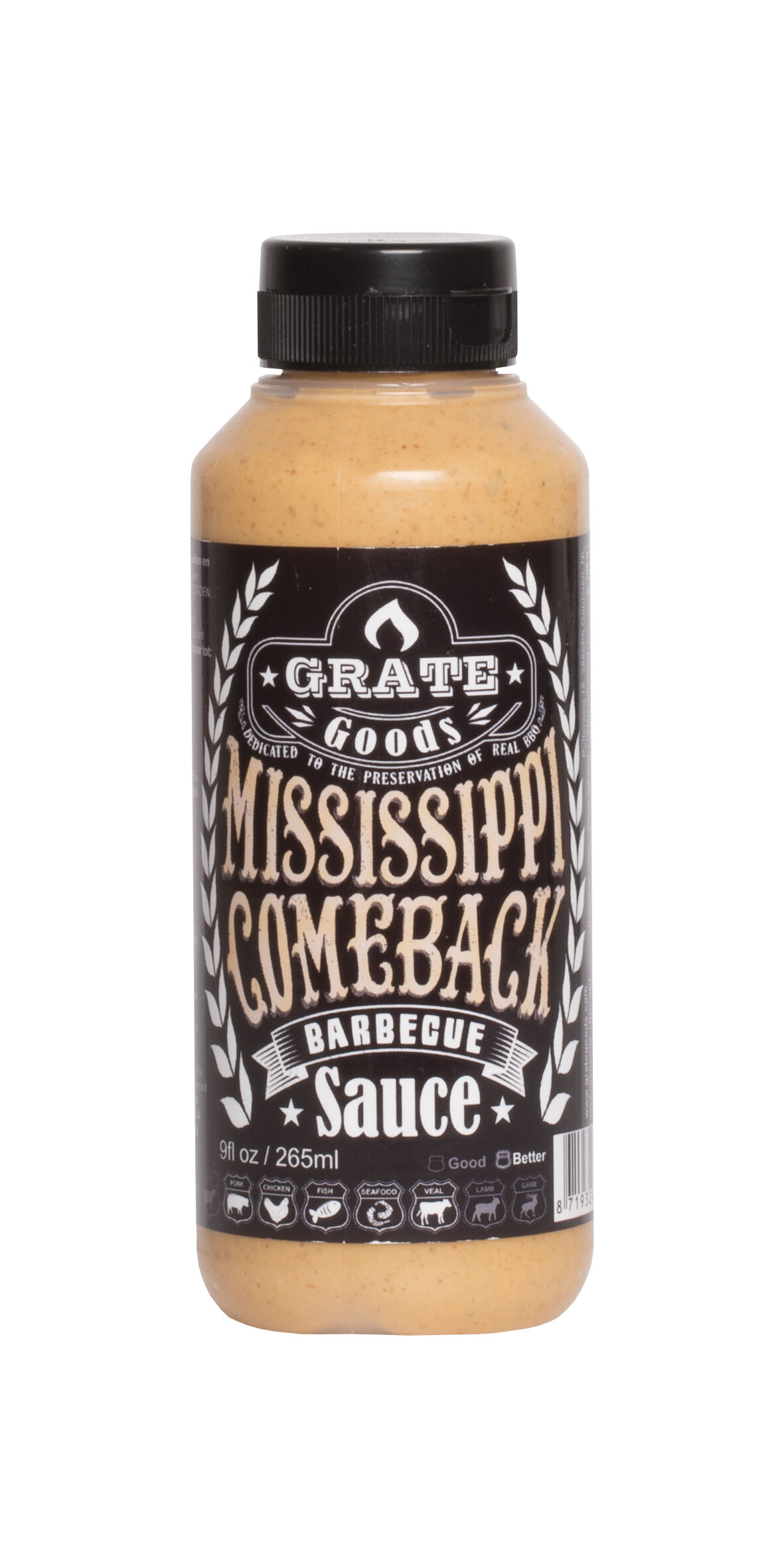 Grate goods Mississippi Comeback - BBQ saus - 265 Milliliter Grate goods Mississippi Comeback - BBQ saus - 265 Milliliter