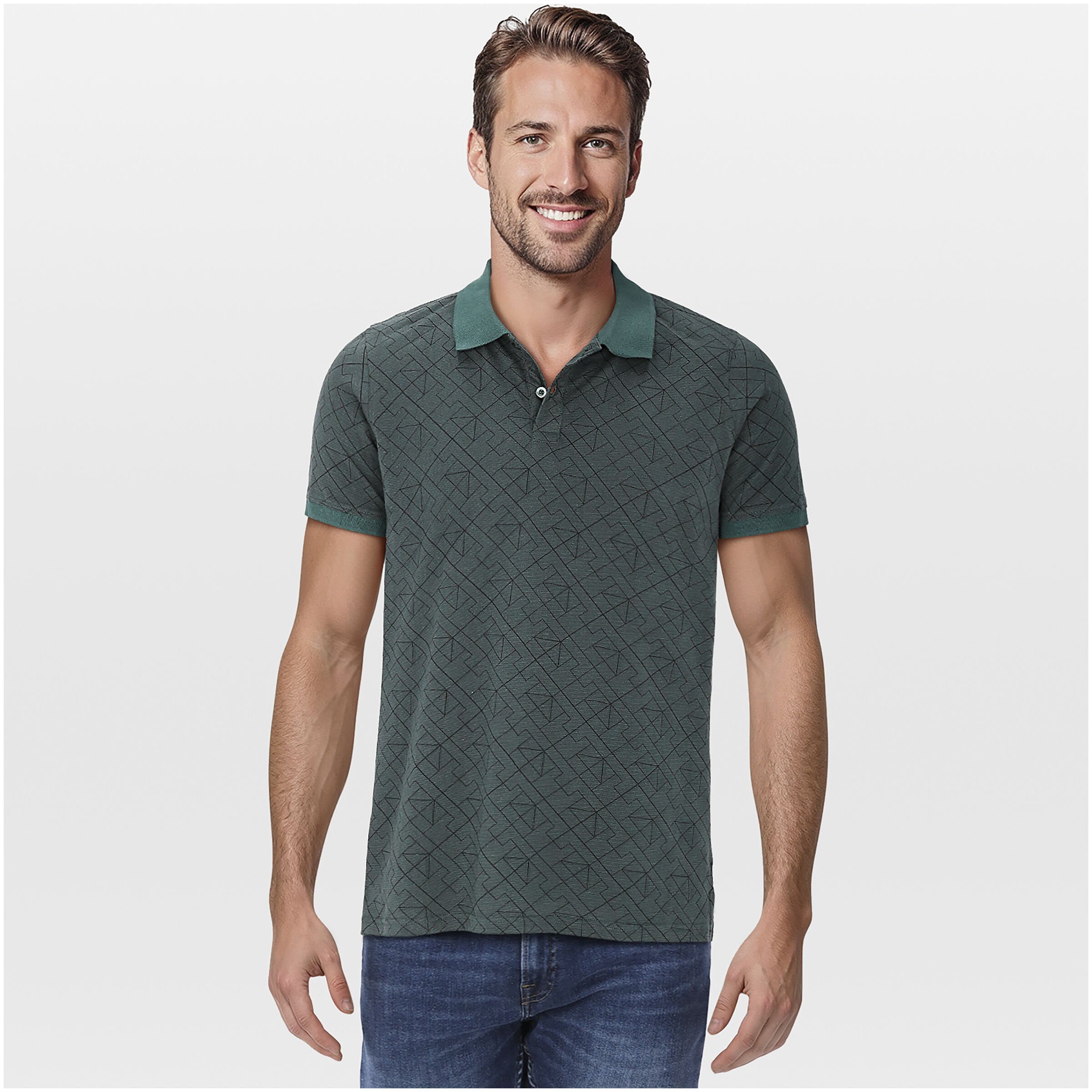 VELESTE Jesse - Poloshirt - Donkergroen - M VELESTE Jesse - Poloshirt - Donkergroen - M