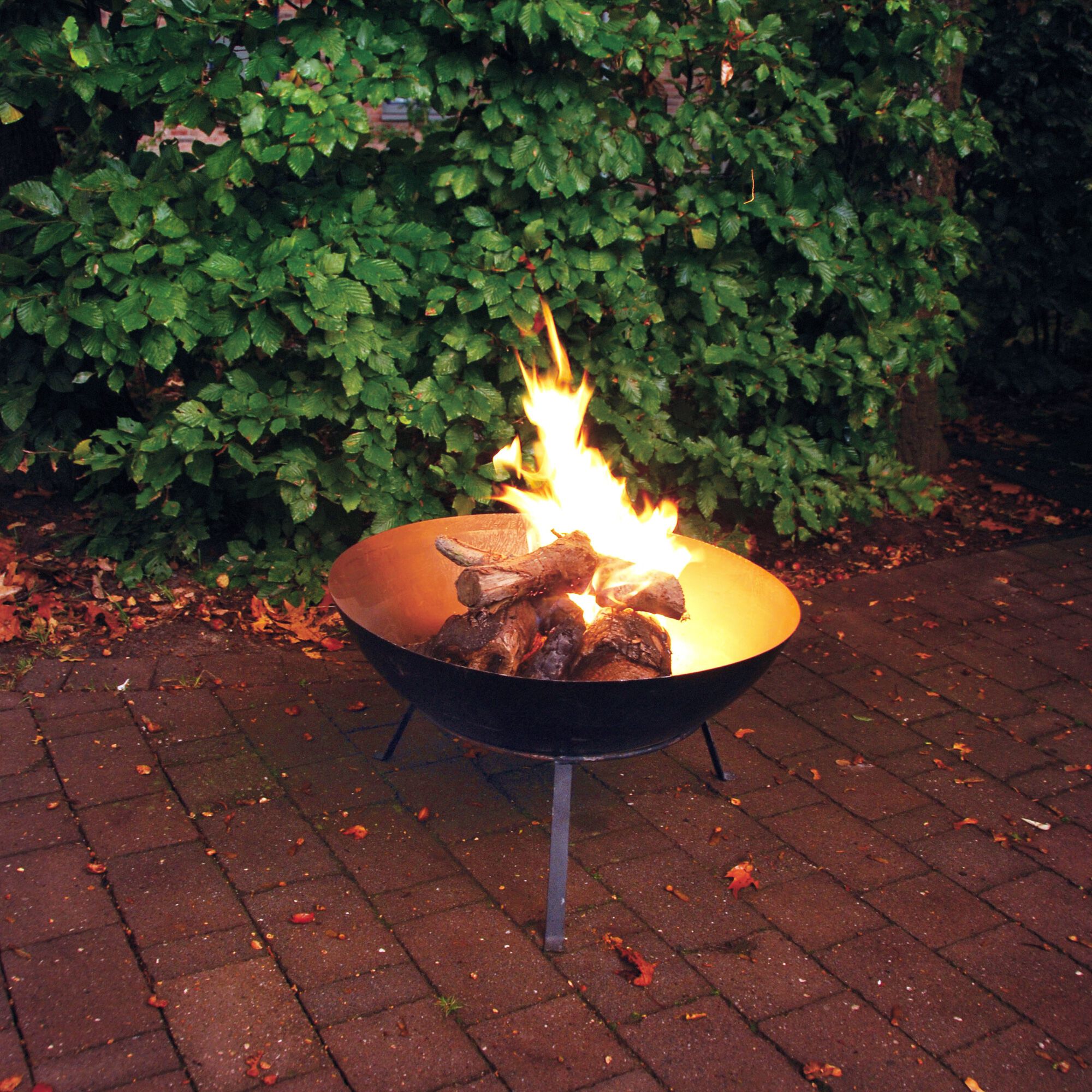 Esschert Fancy Flames Op voet - Vuurschaal - Rond - Zwart - Metaal