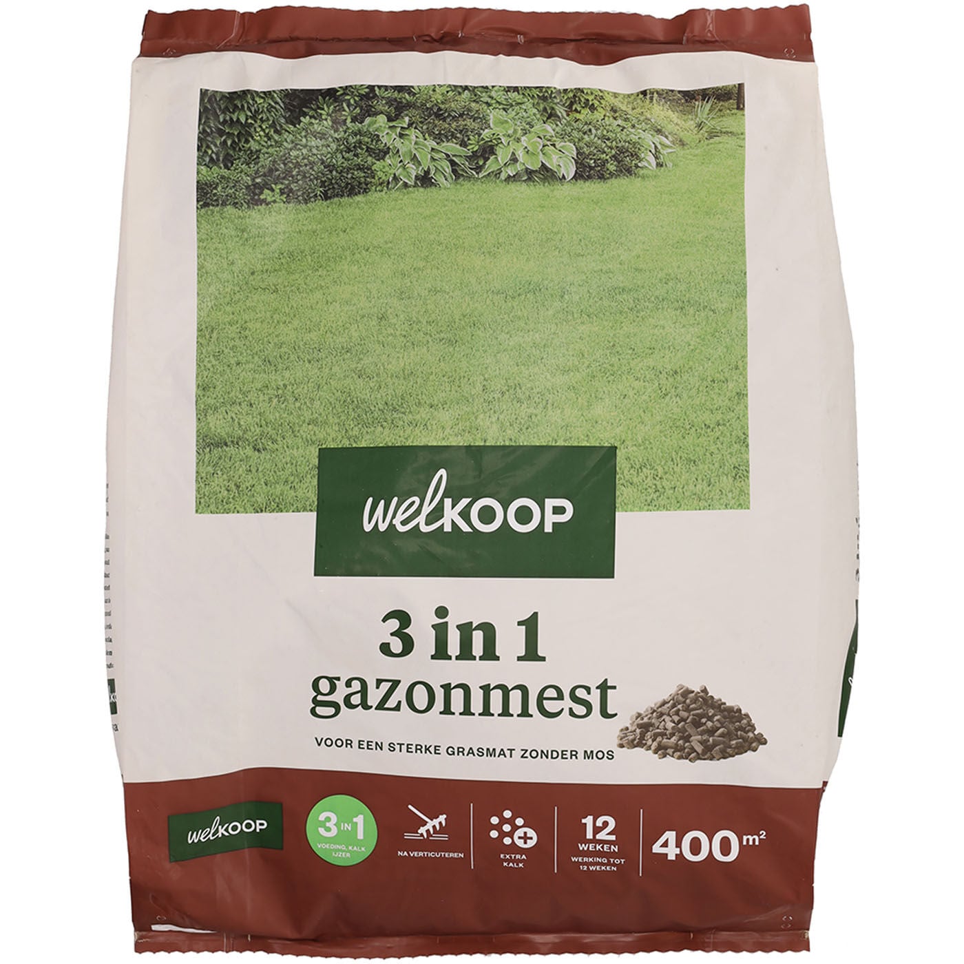Welkoop - 3 in 1 Gazonmest - 400 m2 - 15 Kilogram Welkoop - 3 in 1 Gazonmest - 400 m2 - 15 Kilogram