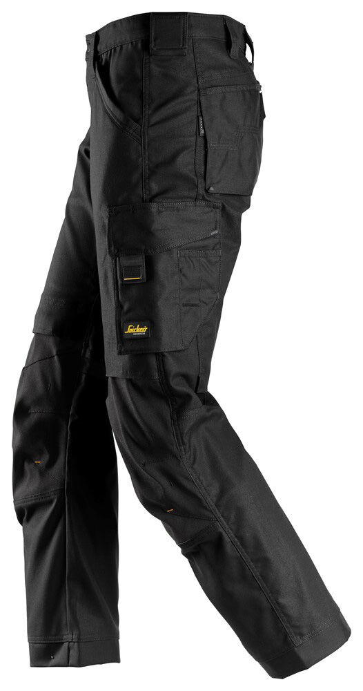Snickers AllroundWork Canvas+ 6324 - Werkbroek - Zwart - 62 - 82
