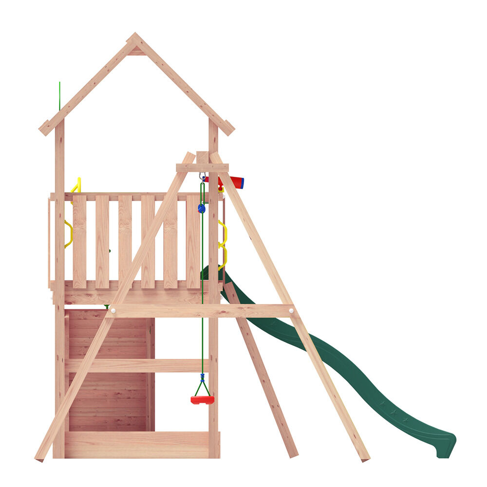 Jungle Gym Kongsberg Grenen - Speeltoestel - Donker groen - Grenenhout