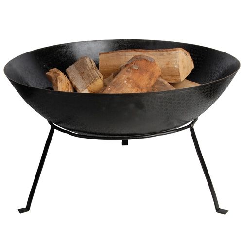 Esschert Fancy Flames Op voet - Vuurschaal - Rond - Zwart - Metaal