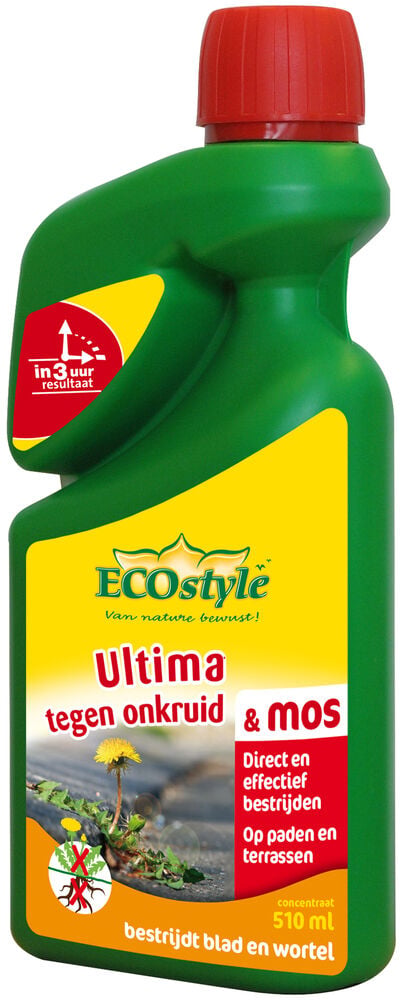 ECOstyle Ultima onkruid & mos concentraat - Onkruid- en mosbestrijder - 510 Milliliter ECOstyle Ultima onkruid & mos concentraat - Onkruid- en mosbestrijder - 510 Milliliter