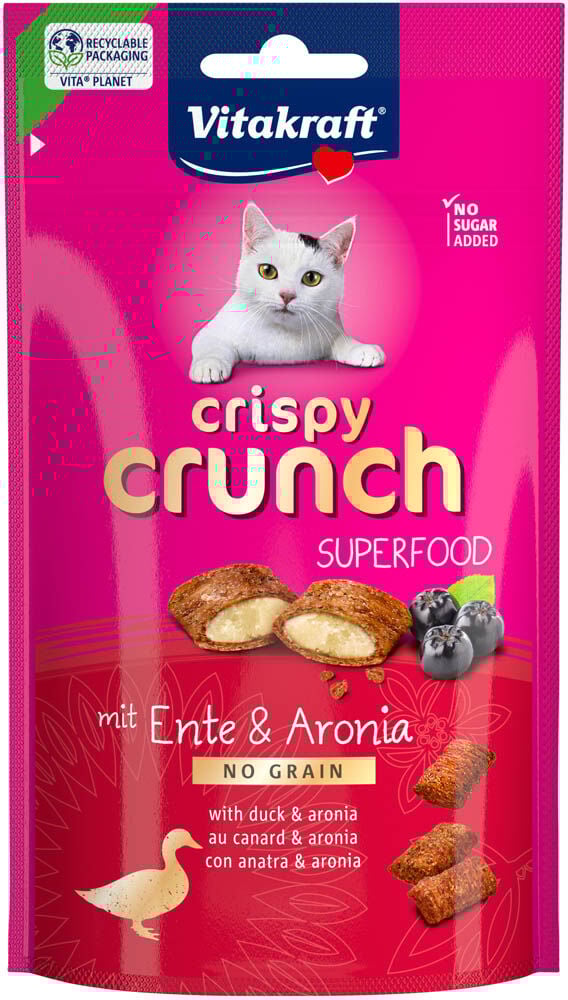Vitakraft Crispy Crunch - Kattensnack - 60 Gram - eend Vitakraft Crispy Crunch - Kattensnack - 60 Gram - eend