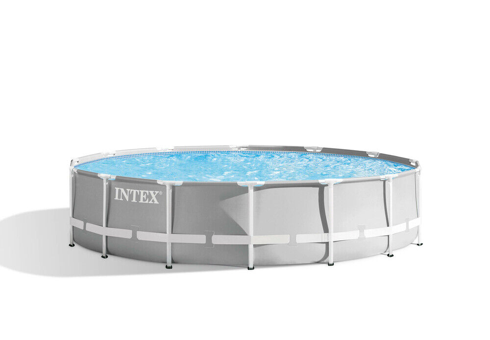 Intex Prism Frame Pool - Zwembad - Grijs - 107x427x107 cm - 427 cm Intex Prism Frame Pool - Zwembad - Grijs - 107x427x107 cm - 427 cm