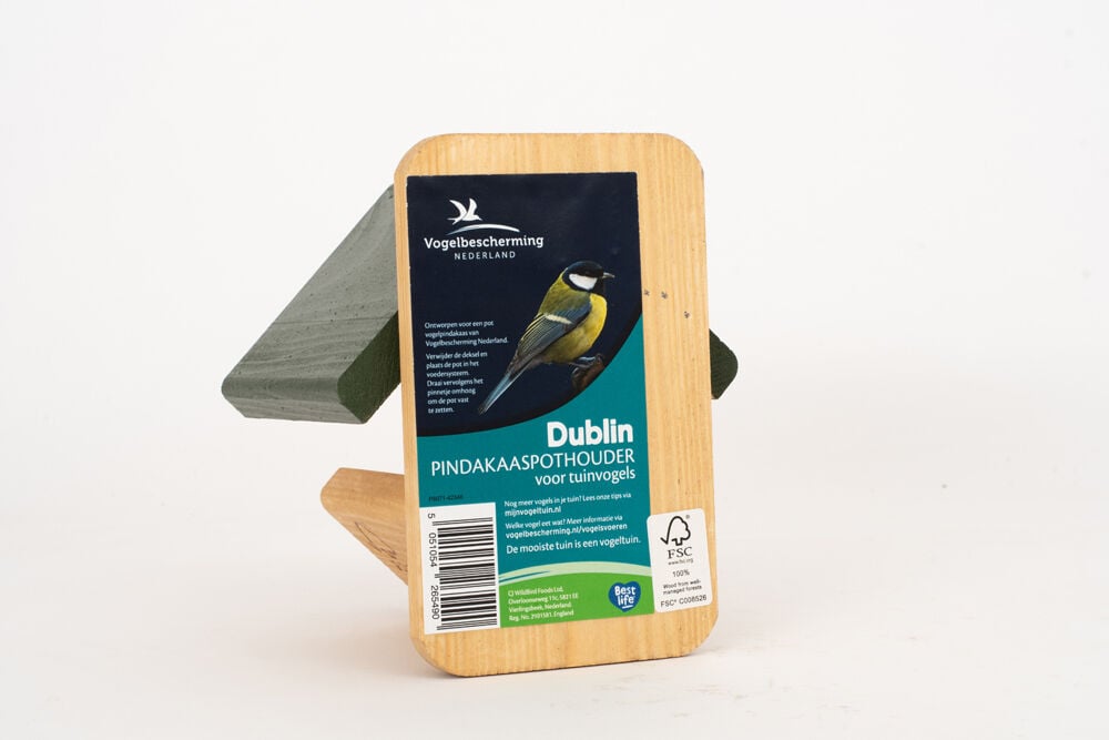Vogelbescherming Dublin - Pindakaaspothouder - 16x16x13.6 cm