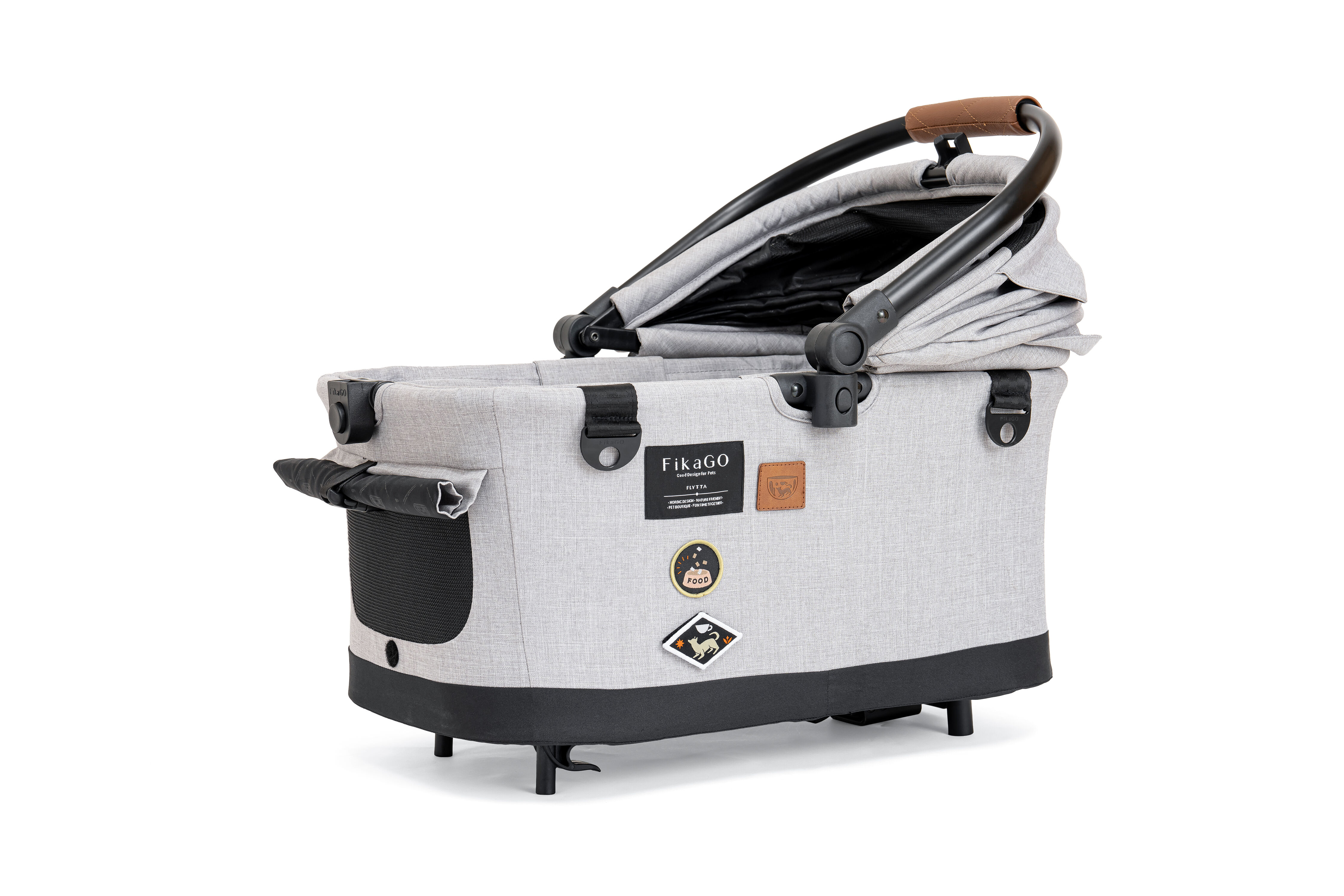 Fikago  Flytta -tot 20 kg - Hondenbuggy - Huskey Grijs - 104x88x53 cm