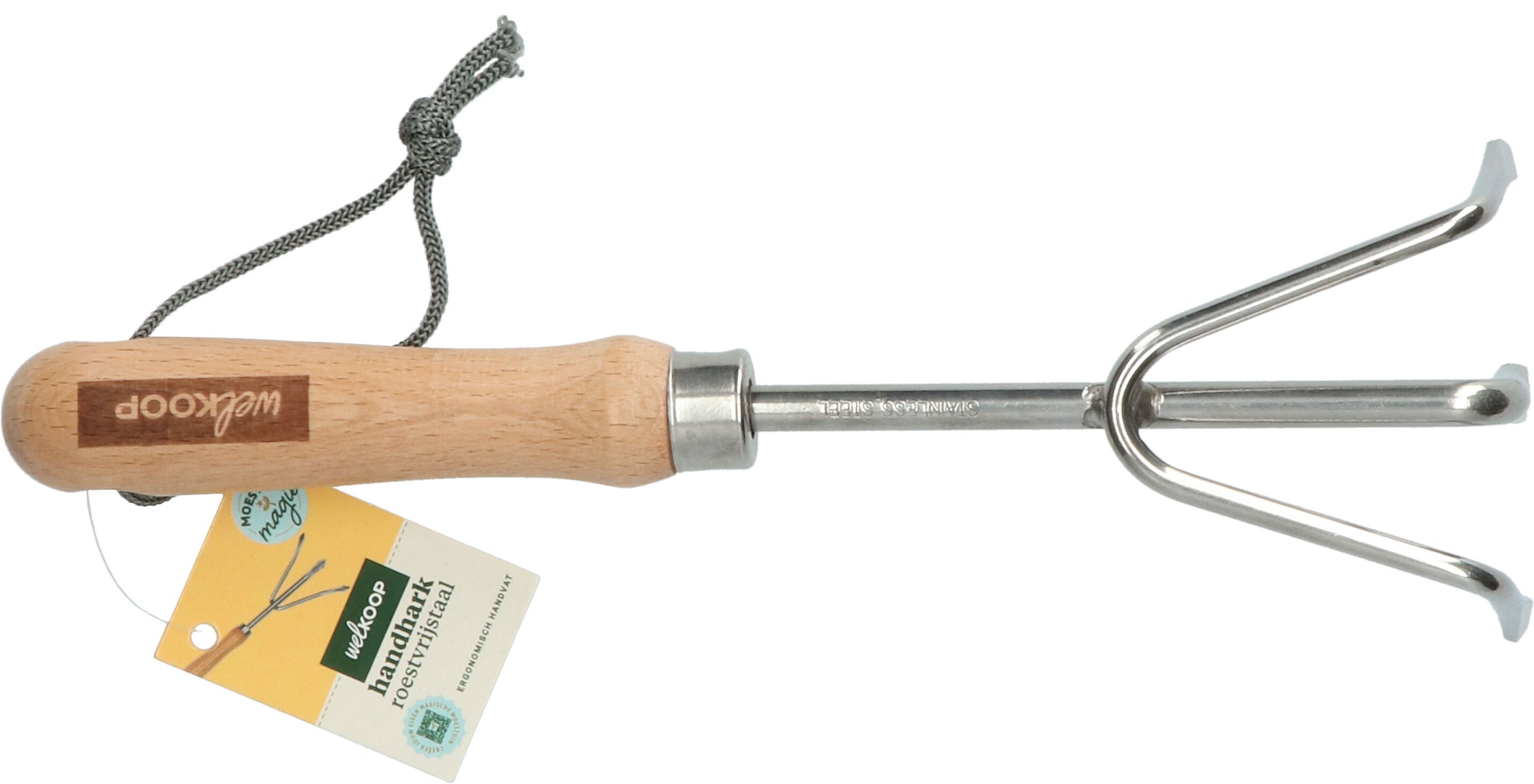 Welkoop Moestuin Magie - Handhark - Hout|Metaal - 31.5x12x4 cm
