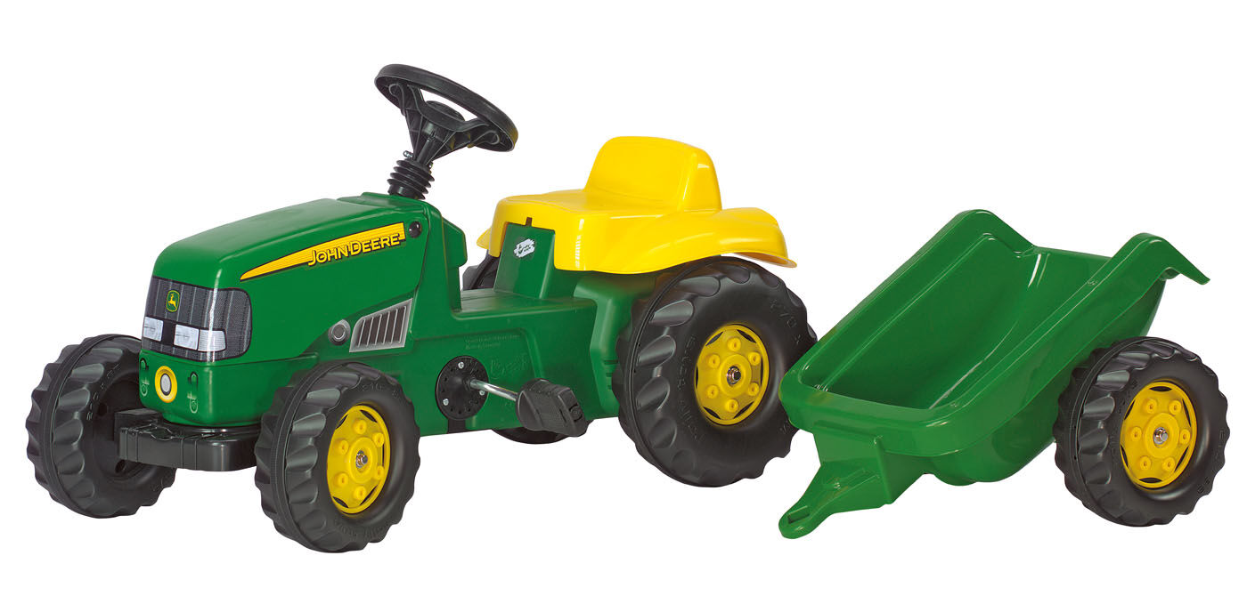 Rolly toys Kid John Deere + aanhanger - Tractoren Rolly toys Kid John Deere + aanhanger - Tractoren