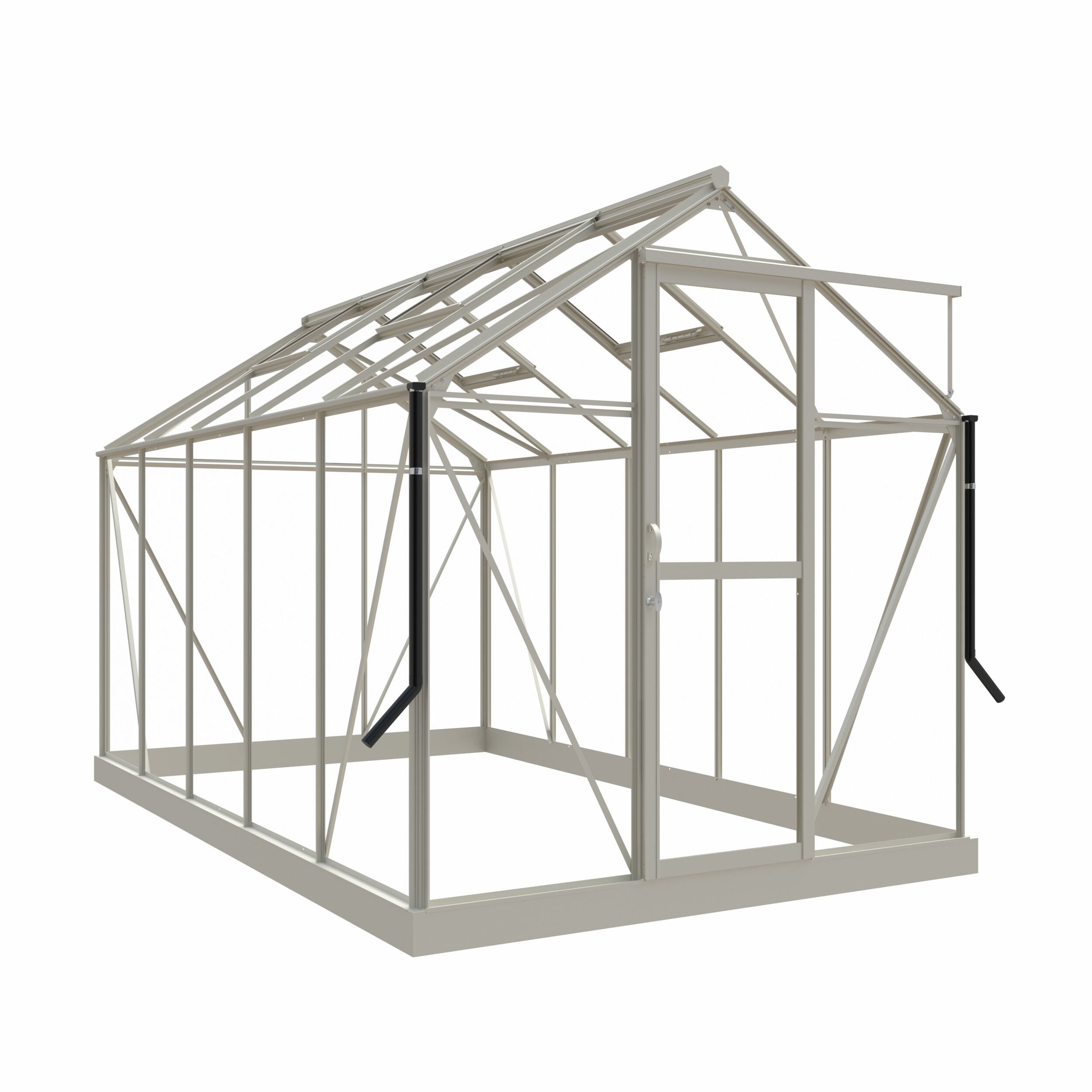 Royal Well Mary III - Tuinkas - Wit - 241x212x360 cm - Veiligheidsglas & polycarbonaat Royal Well Mary III - Tuinkas - Wit - 241x212x360 cm - Veiligheidsglas & polycarbonaat