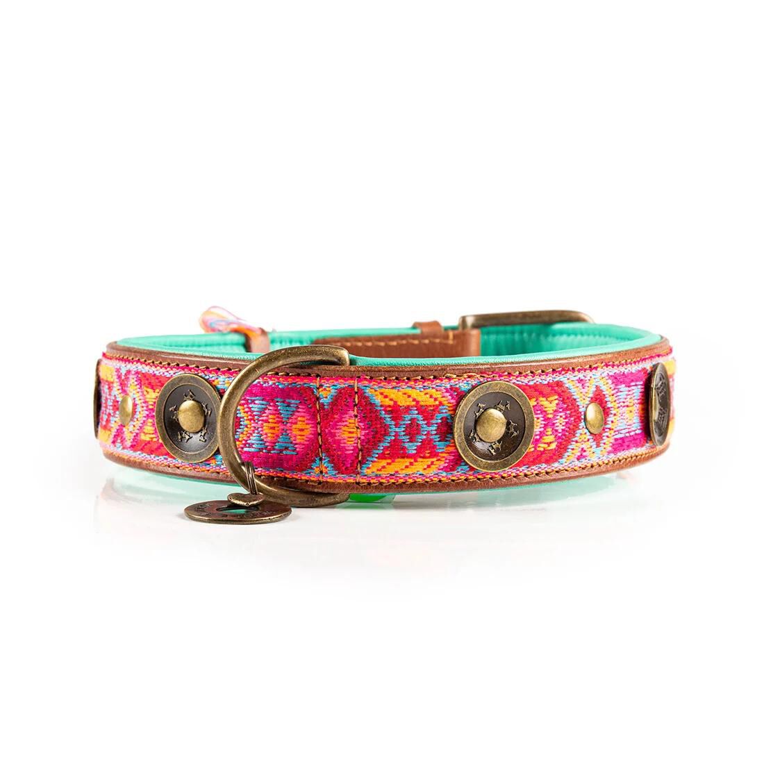 Dwam Rosa - Halsband Hond - Roze - 34 tot 39 cm Dwam Rosa - Halsband Hond - Roze - 34 tot 39 cm
