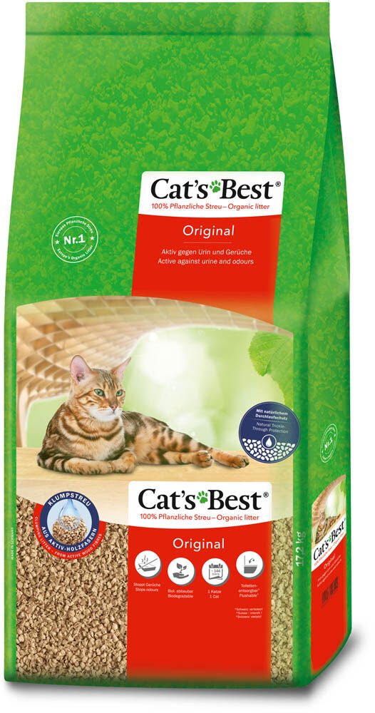 Cat's Best Original - Kattenbakvulling - Fijn - 40 Liter Cat's Best Original - Kattenbakvulling - Fijn - 40 Liter