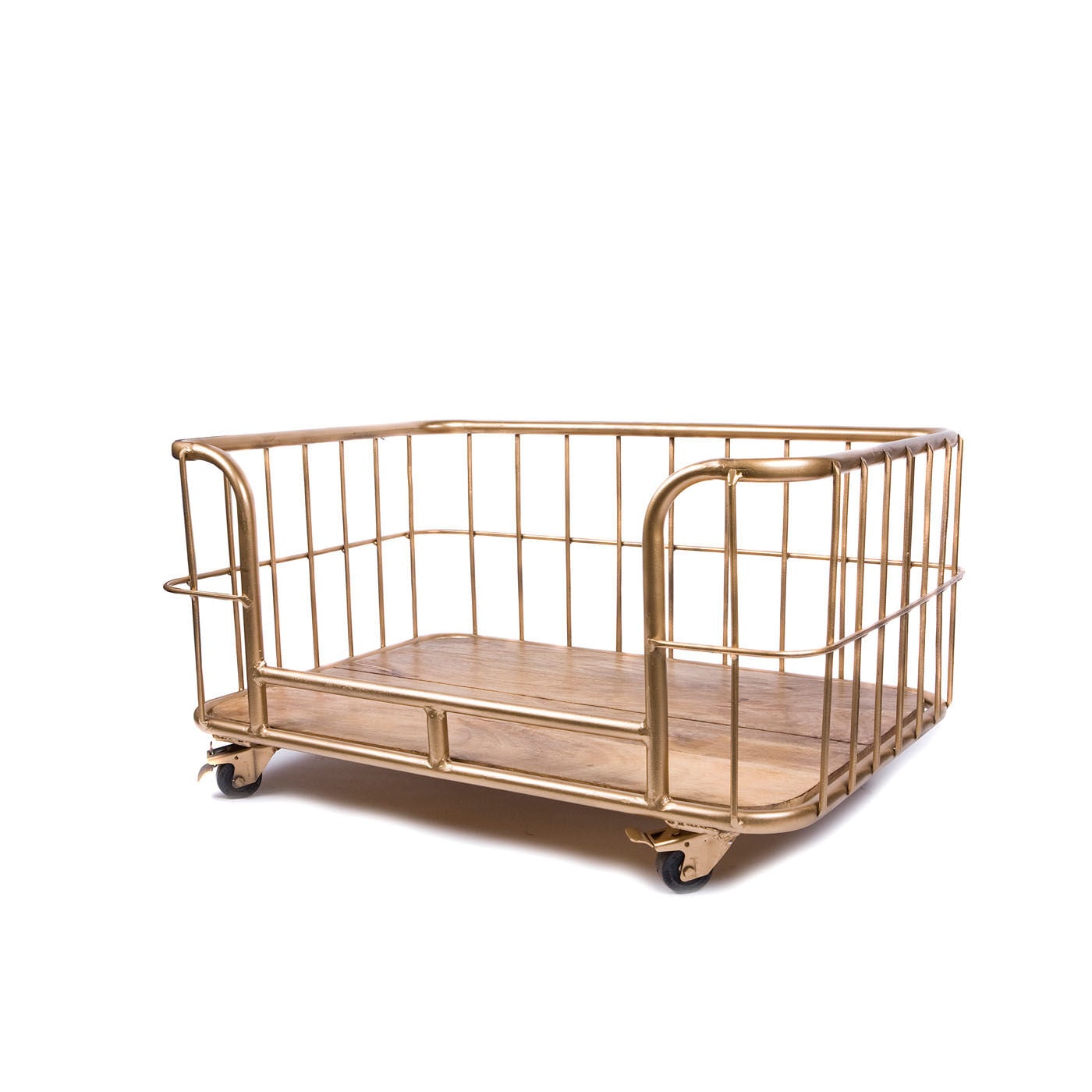 Lex & Max Metal Wire Basket - Divan - Hondenbench meubel - Goud - M Lex & Max Metal Wire Basket - Divan - Hondenbench meubel - Goud - M