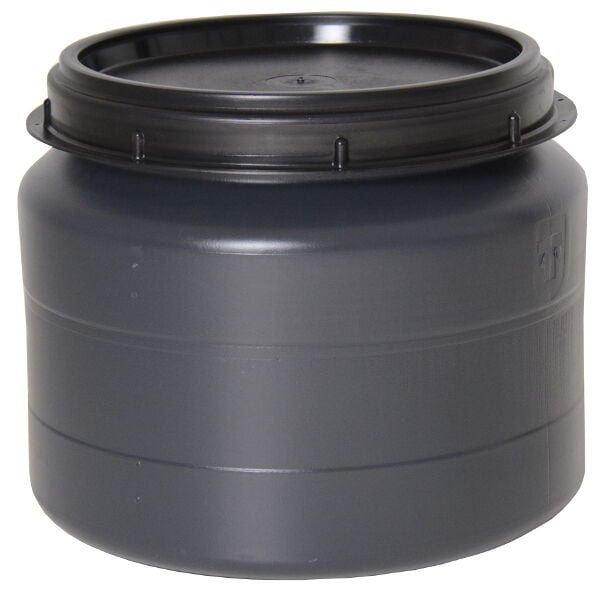 Voerton - Met schroefdeksel - 32 Liter - Grijs