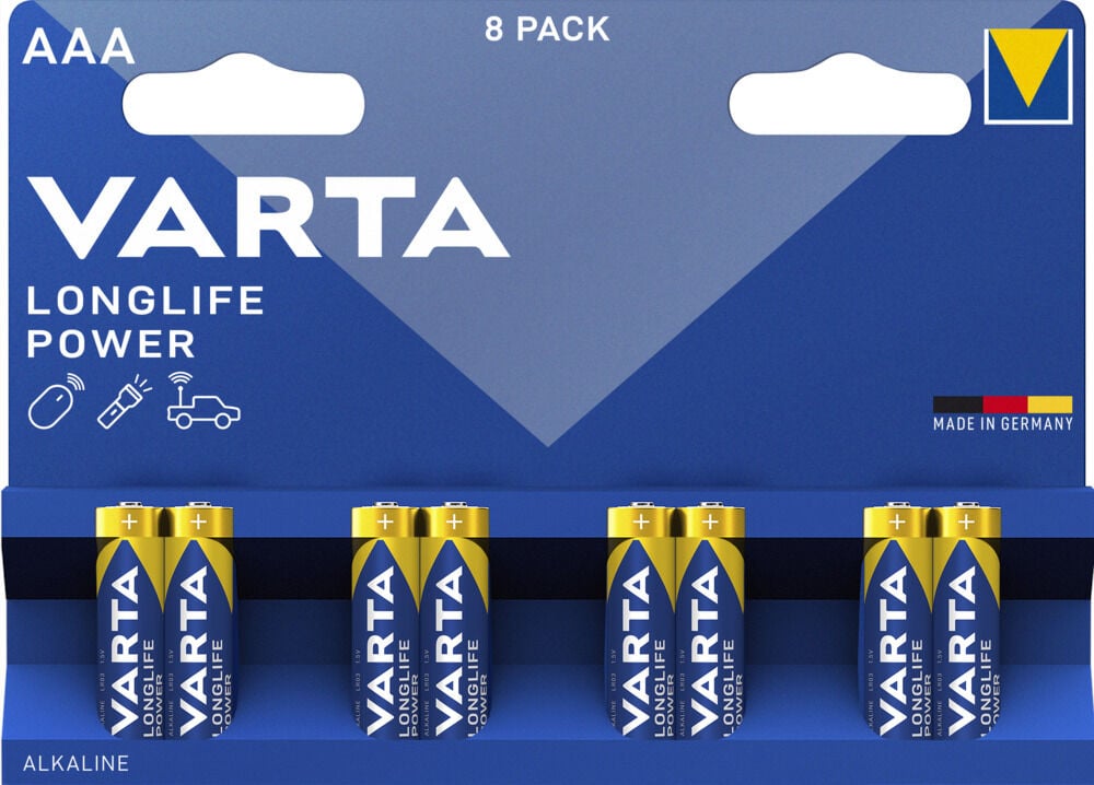 Varta AAA Longlife - Batterij - 8 Stuks