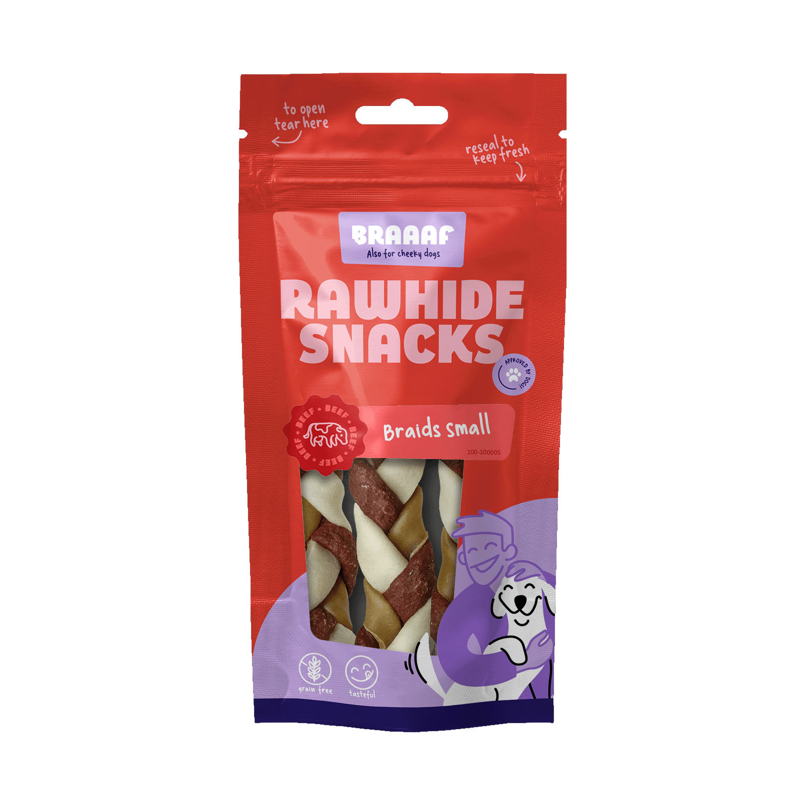 Braaaf Twister Vlecht klein - Hondensnack