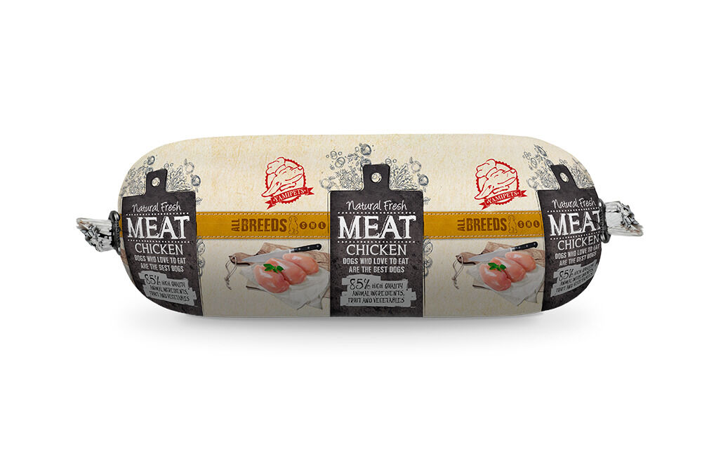 Natural Fresh Meat Worst - Hondenvoer - 600 Gram - kip Natural Fresh Meat Worst - Hondenvoer - 600 Gram - kip