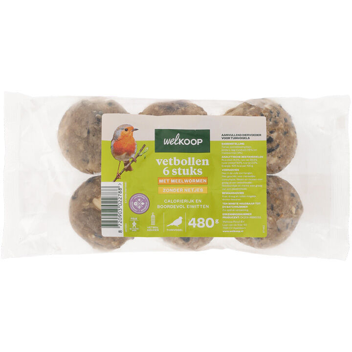 Welkoop - Vetbollen - zonder netje - Tuinvogelvoer