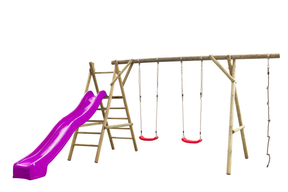 Swing King Noortje - Speeltoestel - Paars - Hout Swing King Noortje - Speeltoestel - Paars - Hout
