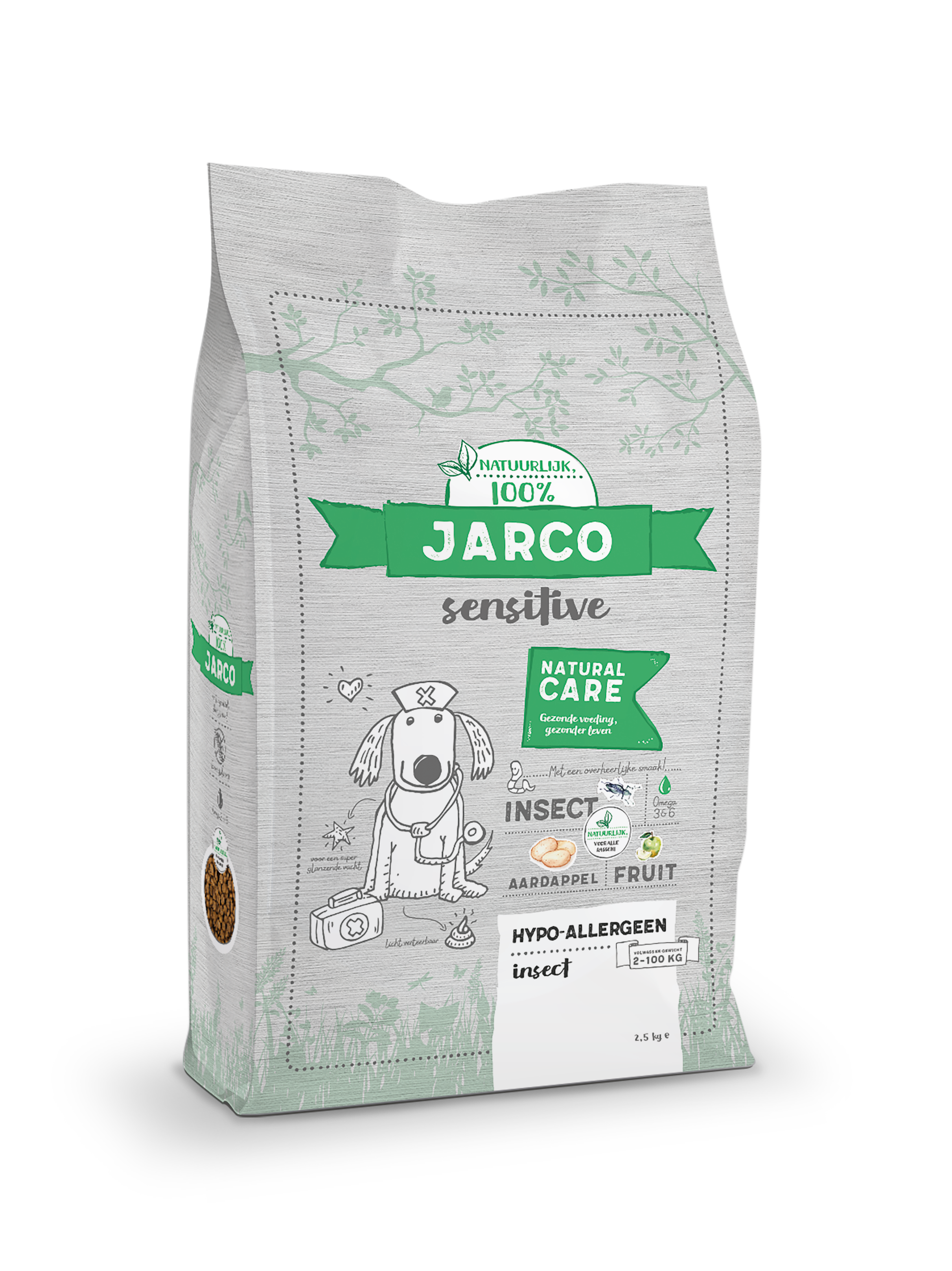 Jarco Dog Sensitive - Hondenvoer - 2.5 Kilogram - insecten Jarco Dog Sensitive - Hondenvoer - 2.5 Kilogram - insecten