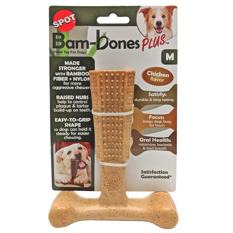 Spot Bam-Bones Plus Easy Grip Kip - Kauwspeelgoed - Bruin - 4.5x14.2x11 cm - M Spot Bam-Bones Plus Easy Grip Kip - Kauwspeelgoed - Bruin - 4.5x14.2x11 cm - M