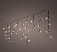 Lumineo Icicle Twinkle Zwart - IJspegelverlichting - 5 meter - 119 - Warm wit