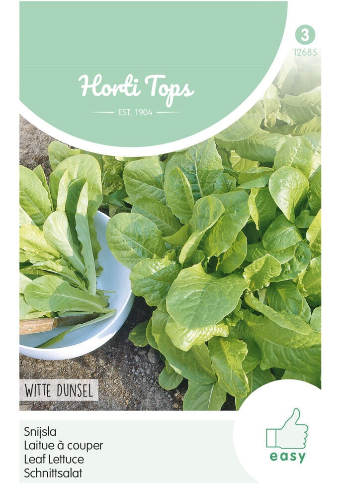 Hortitops Snijsla Lactuca sativa Witte Dunsel - Groentezaden