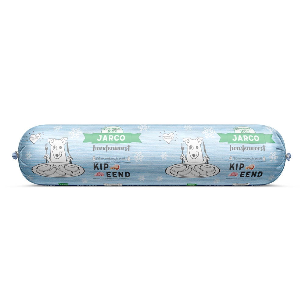 Jarco - Hondenworst - 250 Gram - eend, kip Jarco - Hondenworst - 250 Gram - eend, kip