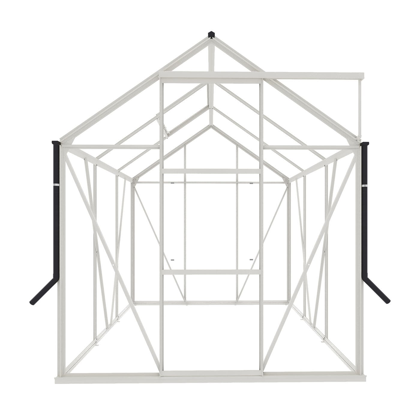 Royal Well Kate I Full Options - Tuinkas - Wit - 217x192x192 cm - Veiligheidsglas