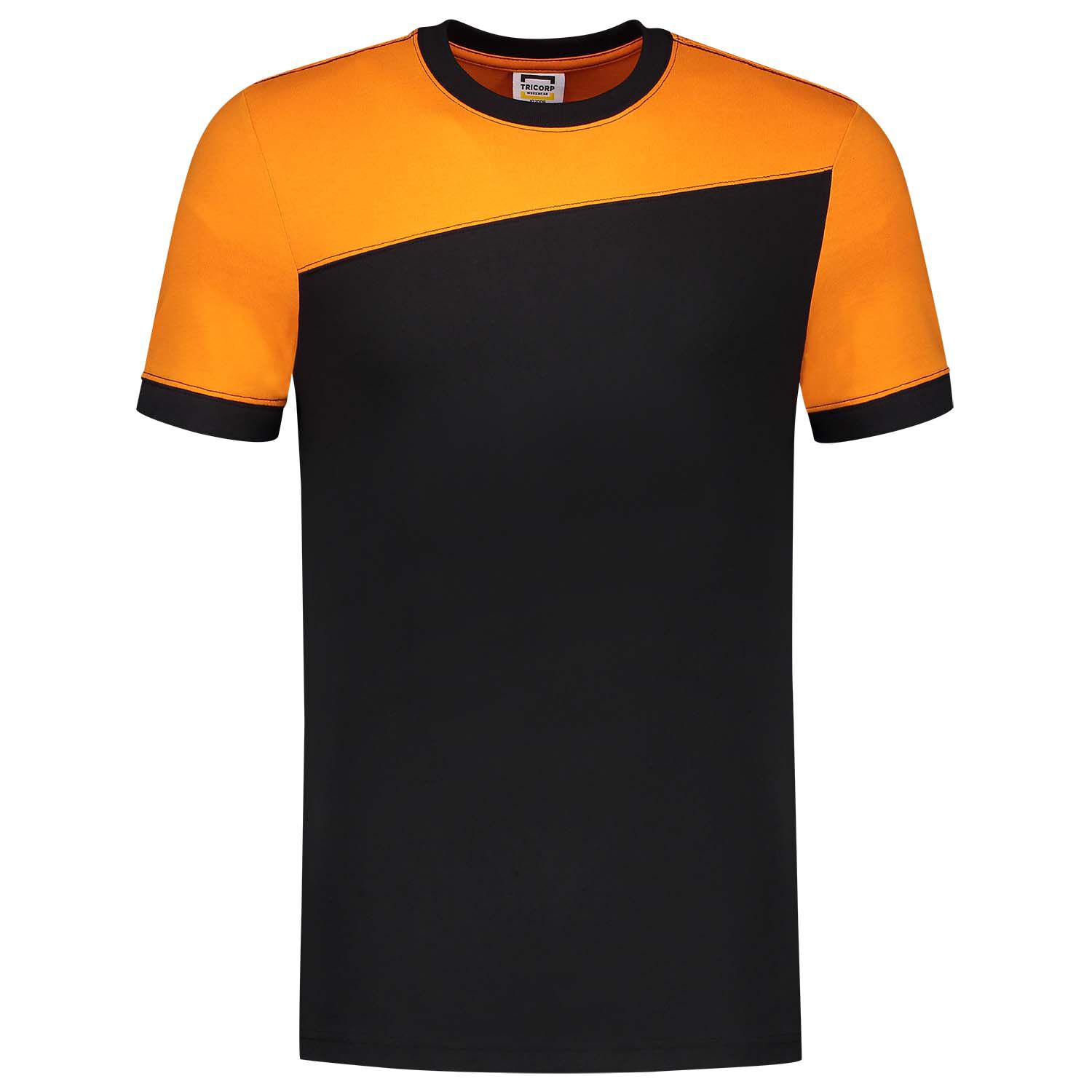 Tricorp Bicolor 102006 - T-shirt - Zwart/Oranje - 8XL Tricorp Bicolor 102006 - T-shirt - Zwart/Oranje - 8XL