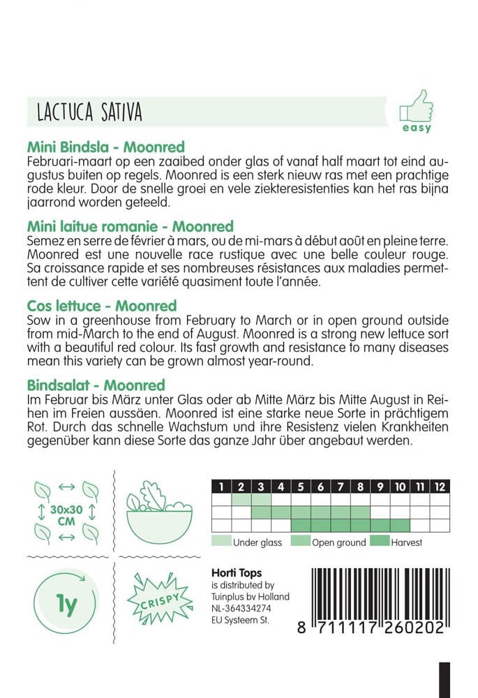 Horti Tops Moonred - Mini Bindsla