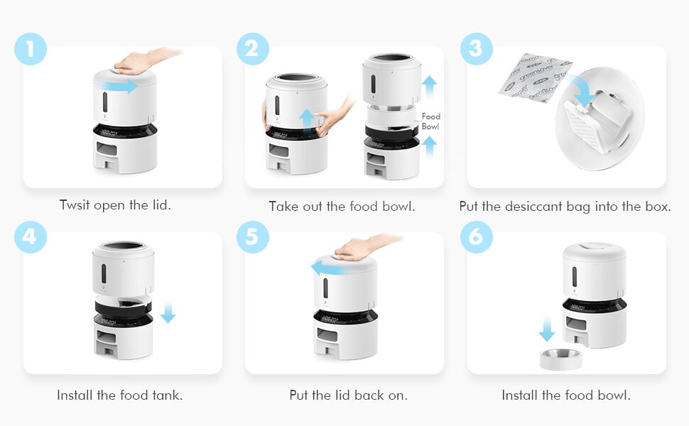 PETLIBRO Granary - Automatische kattenvoerbak - Wit - 35x20x19 cm