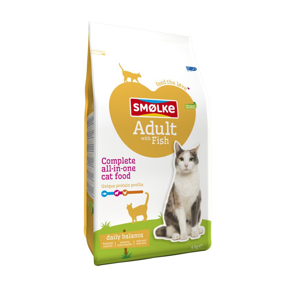 Smölke Adult - Kattenvoer - 4 Kilogram - vis Smölke Adult - Kattenvoer - 4 Kilogram - vis