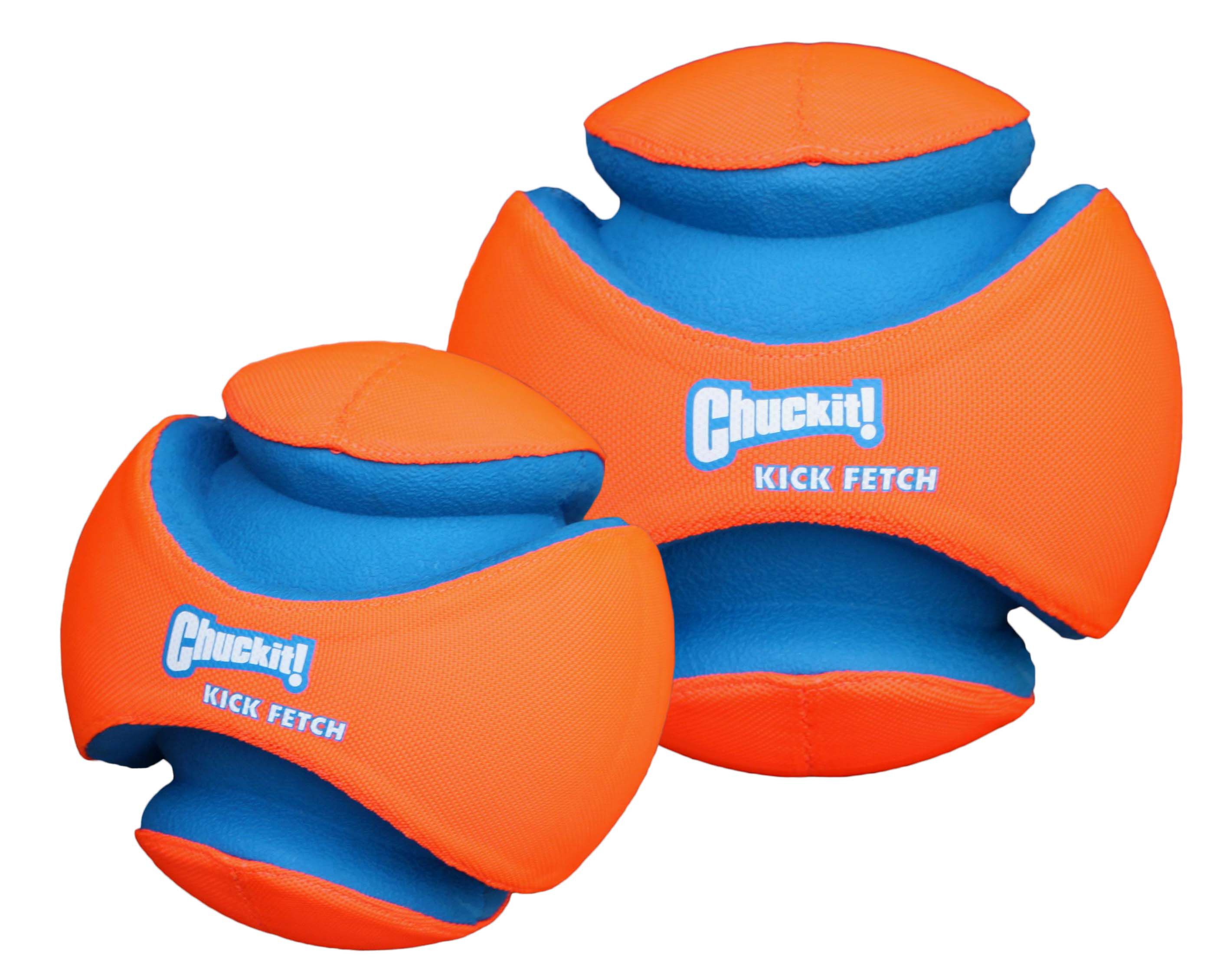 Chuckit Crunch Ball Duo Tug - Hondenspeelgoed - Oranje / Blauw - 17x15.5x14.5 cm - Small