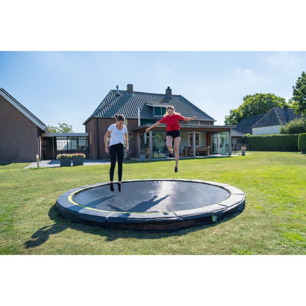EXIT Silhouette inground - Trampoline - Zwart - 20x1x1 cm - 427 cm