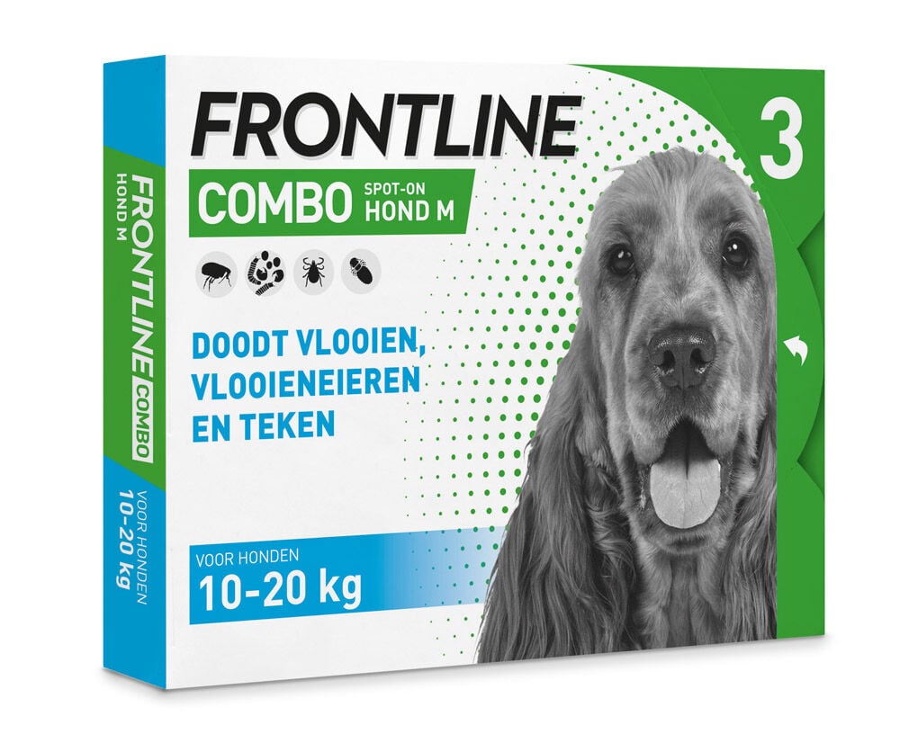 Frontline Combo Spot On - Pipet - Anti Vlooien en Teken Hond - 3 pipetten - 3 Stuks - M Frontline Combo Spot On - Pipet - Anti Vlooien en Teken Hond - 3 pipetten - 3 Stuks - M